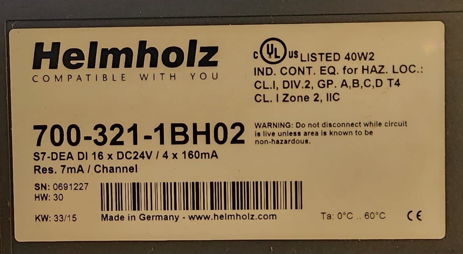 HELMHOLZ 700-321-1BH02